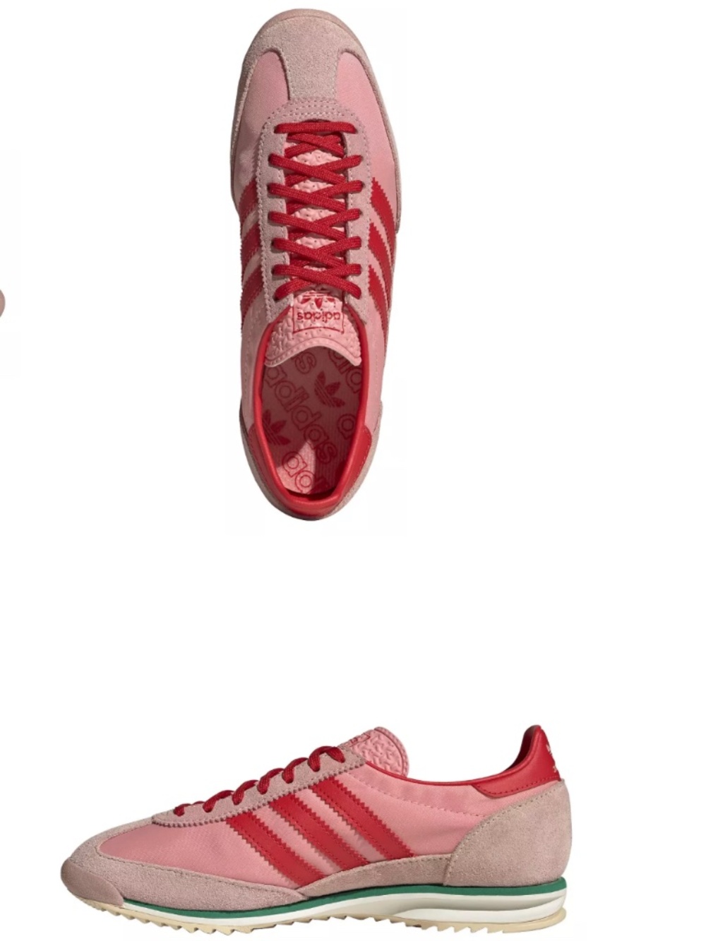 Adidas SL72 OG pink red green shoes Size 6.5